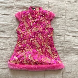 Charming Pink and Gold Kids Nightgown